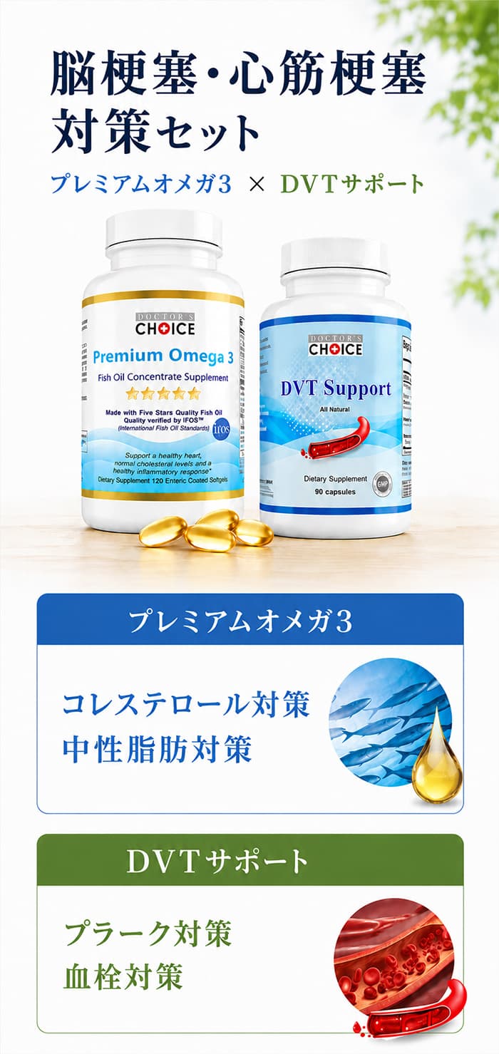 ドクターズチョイス プレミアムオメガ3 × DVTサポート